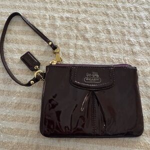 Coach Patent Glossy Leather Wristlet